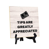 Customer Service Reminders Table Signs 5"x 5" Square Table Sign With Acrylic Easel