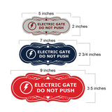 Signs ByLITA Designer Electric Gate Do Not Push Wall or Door Sign