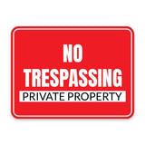 Classic Framed Plus No Trespassing – Private Property Door or Wall Sign | General Security Notices