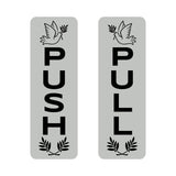 Signs ByLITA Vertical Push and Pull Door Signs (Peace Doves) Door Signs