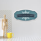 Victorian Custom plus Boat (Blue/Grey) Door or Wall Sign | Easy Installation | Family & Business Signage