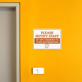Classic Framed Plus Please Notify Staff of Any Changes to Your Information Door or Wall Sign | Medical Facility Greeting & Reception