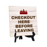 General Warnings & Courtesy Notices 5"x 5" Square Table Sign With Acrylic Easels