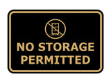 Signs ByLITA Classic Framed, No Storage Permitted Wall or Door Sign