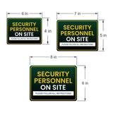 Classic Framed Plus Security Personnel on Site – Please Follow All Instructions Door or Wall Sign | General Security Notices
