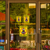 Portrait Round Plus Lock It Or Lose It Wall or Door Sign | Health And Safety Office Signage