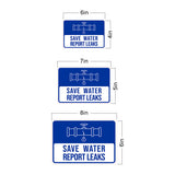 Classic Framed Plus Save Water Report Leaks Wall or Door Sign | RV Accessories