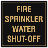 Signs ByLITA Square Fire Sprinkler Water Shut-off Sign - Easy Installation | Durable Material