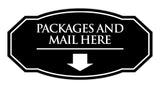 Signs ByLITA Victorian Packages and Mail here | Durable Plastic | Easy Installation | Elegant Design Wall or Door Sign