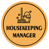 Circle Plus Housekeeping Manager Wall or Door Sign | Easy Installation | Business & Studio Signage