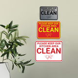 Signs ByLITA Classic Framed Please Keep Our Kitchen Area Clean Wall or Door Sign