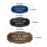 Victorian Plus Legal Aid Office Wall or Door Sign | Legal and Courtroom Decoration