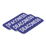 Deaconess 1 x 3" Name Tag, (3 Pack)