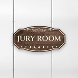 Victorian Plus Jury Room Wall or Door Sign | Legal and Courtroom Decoration