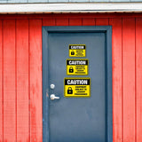 Classic Framed Plus Caution: Equipment Subject to Lockout Procedures Door or Wall Sign | Miscellaneous Warning Signs - Industrial & Construction