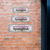 Standard Plus In this Casa We hablar Spanglish Door or Wall Sign | Funny Spanish Signs For Stores & Businesses
