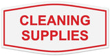 Signs ByLITA Fancy Cleaning Supplies Sign | Durable Plastic | Vibrant Colors | Powerful Foam Tape