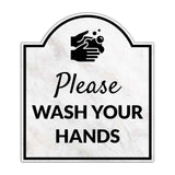 Please Wash Your Hands' Headstone ? Wall/Door Restroom & Hygiene Sign