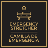 Signs ByLITA Square Emergency Stretcher Door or Wall Sign | Spanish Bilingual Business And Office Signs