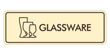 Signs ByLITA Standard Glassware Door or Wall Sign Easy Installation | Durable Construction | Kitchen Essentials | Hygiene | AirBnB Signs