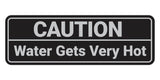 Standard Caution Water Gets Very Hot Wall or Door Sign Multipack