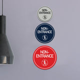 Signs ByLITA Circle Non-Entrance (Person Walking) Wall or Door Sign
