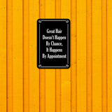 Portrait Round Plus Great Hair Doesn't Happen By Chance, It Happens By Appointment Door or Wall Sign | Hair Stylist Inspirational Positive Decoration