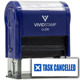 Vivid Stamp Task Cancelled Self-Inking Rubber Stamps Teachers And Schools | Motivational Stamps For Children | Re-inkable Ink Pad