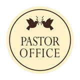 Signs ByLITA Circle Pastor Office Wall or Door Sign