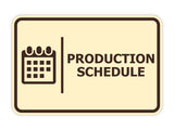 Signs ByLITA Classic Framed Production Schedule Door or Wall Sign Easy Installation | Health And Safety | Building And Hospitality Signs