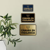 Signs ByLITA Classic Framed Cámara en Vigilancia Security Wall or Door Sign