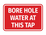 Signs ByLITA Classic Framed Bore Hole Water At This Tap Door or Wall Sign | Eco-Friendly Home Signs