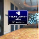 Classic Framed Plus Security Cameras in Use – 24/7 Monitoring Door or Wall Sign | General Security Notices