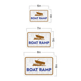 Classic Framed Plus Boat Ramp Wall or Door Sign | Marina Quayside Signage