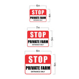 Classic Framed Plus Stop Private Farm Entrance Only Door or Wall Sign | Farm/Barn Warning Signage