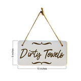 Dirty Towels 5x10 Hanging Plus Wall or Door Sign | Gym & Home Décor
