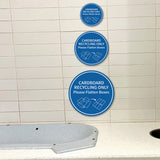 Signs ByLITA Circle Cardboard Recycling Only Please Flatten Boxes Wall or Door Sign
