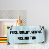 Business Office and Home Signs | Rustic Oak Wood 5 x 10" Hanging Signs