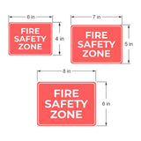 Classic Framed Plus Fire Safety Zone Door or Wall Sign | Health and Safety Workplace Warning
