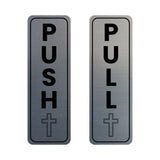Signs ByLITA Vertical Push and Pull Door Signs (Church Crosses) Door Sign