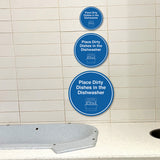 Signs ByLITA Circle Place Dirty Dishes in the Dishwasher Wall or Door Sign