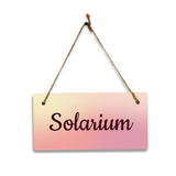 Solarium 5x10 Hanging Plus Wall or Door Sign | Rustic Twine | Range of Vibrant Decor Styles | Room Signs For Home and Business