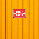 Classic Framed Plus Cable Route Door or Wall Sign | Business Protection Construction Site Warehouse & Shop Area