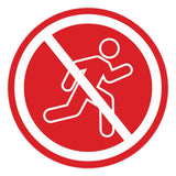 Signs ByLITA Circle No Running Graphic Door or Wall Sign | Easy Installation | Durable Construction | Promote Health And Safety | Caution Warning Sign for Home, Business and Office Spaces