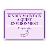 Classic Framed Plus Kindly Maintain a Quiet Environment – Thank You Door or Wall Sign | Medical Facility Greeting & Reception