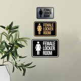 Classic Framed Female Locker Room Wall or Door Sign