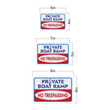 Classic Framed Plus Private Boat Ramp No Trespassing Wall or Door Sign | Marina Quayside Signage