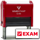 Vivid Stamp Exam Self-Inking Rubber Stamps Teachers And Schools | Motivational Stamps For Children | Re-inkable Ink Pad