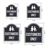 Customers Only' Headstone ? Wall/Door Restroom & Hygiene Sign