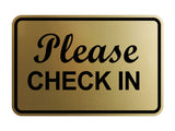 Signs ByLITA Classic Framed, Please Check In Wall or Door Sign